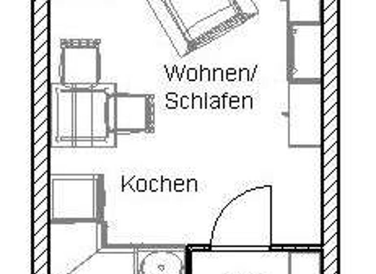 Studio zur Miete 178 € 1 Zimmer 29,7 m² 3. Geschoss frei ab sofort Grüner Weg 3 Crimmitschau 08451