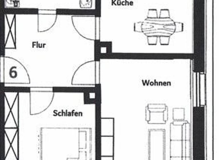 Wohnung zur Miete 485 € 2 Zimmer 53,9 m²<br/>Wohnfläche 2.<br/>Geschoss Coswig 01640