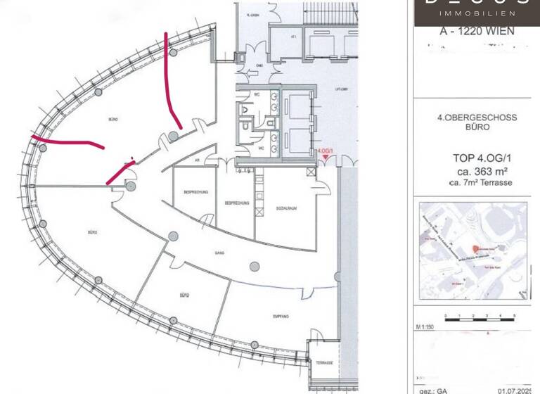 Büro zur Miete 12 € Wien 1220