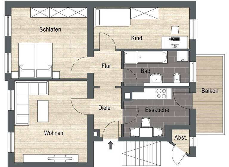 Wohnung zum Kauf 145.000 € 3 Zimmer 73 m² 2. Geschoss Luisenstraße 5 Schkeuditz 04435