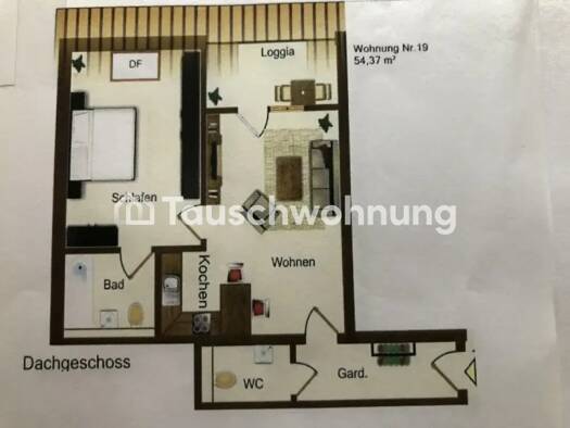 Wohnung zur Miete Tauschwohnung 385 € 2 Zimmer 55 m² 5. Geschoss Reudnitz-Thonberg Südost 04317