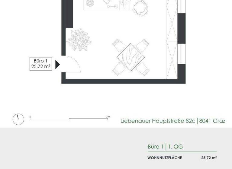 Büro zur Miete 901 € 1 Zimmer 25,7 m² Bürofläche Liebenauer Hauptstraße 82c Liebenau Graz 8041