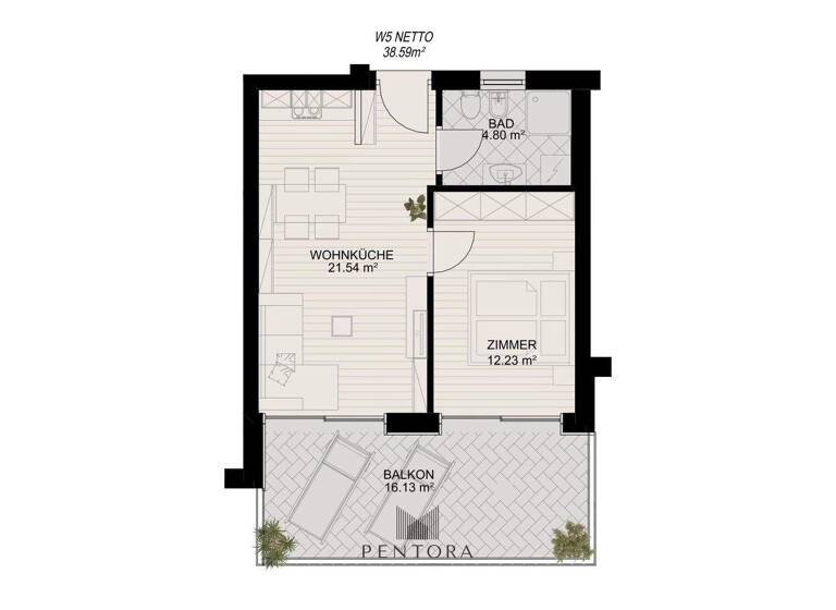 Wohnung zum Kauf 297.600 € 2 Zimmer 39 m² 1. Geschoss Partschins 39020