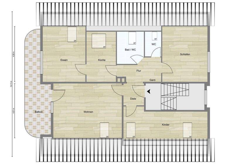 Wohnung zum Kauf provisionsfrei 284.000 € 4 Zimmer 89 m² 2. Geschoss Amselweg 27 Welzheim 73642
