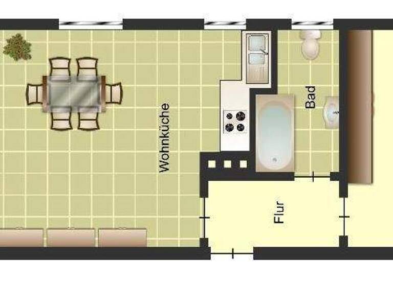 Wohnung zur Miete 479 € 2 Zimmer 50 m² 1. Geschoss Mündelheimer Straße 86A Huckingen Duisburg 47259