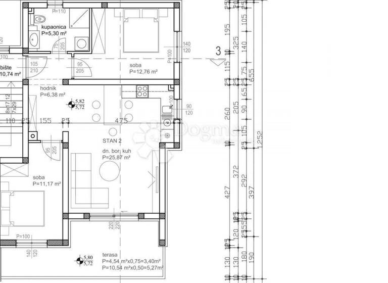 Wohnung zum Kauf 320.000 € 3 Zimmer 70 m² 2. Geschoss Sveti Filip i Jakov