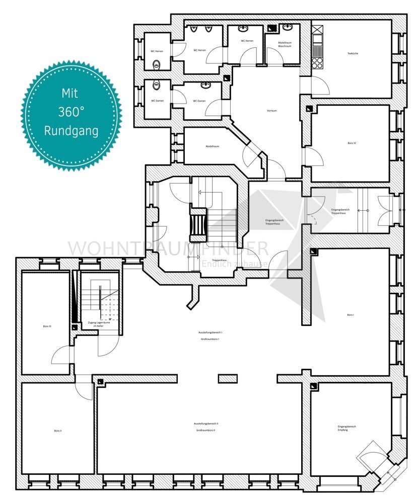 Bürogebäude zur Miete 999 € 7 Zimmer 268,1 m²<br/>Bürofläche Bergstraße 70 Schloßchemnitz 025 Chemnitz 09113