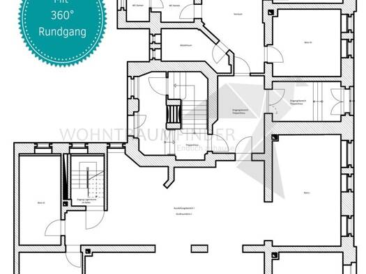 Bürogebäude zur Miete 999 € 7 Zimmer 268,1 m² Bürofläche Bergstraße 70 Schloßchemnitz Chemnitz 09113