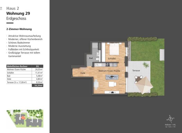 Wohnung zur Miete 1.050 € 2 Zimmer 54 m² Geschoss EG/3 frei ab 01.07.2026 Kirchheim Kirchheim unter Teck 73230