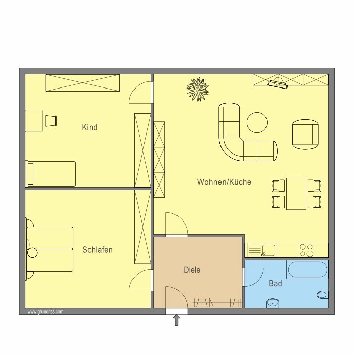 Wohnung zur Miete 469 € 2 Zimmer 50 m²<br/>Wohnfläche 1.<br/>Geschoss Grabenstraße 20 Stoppenberg Essen 45141