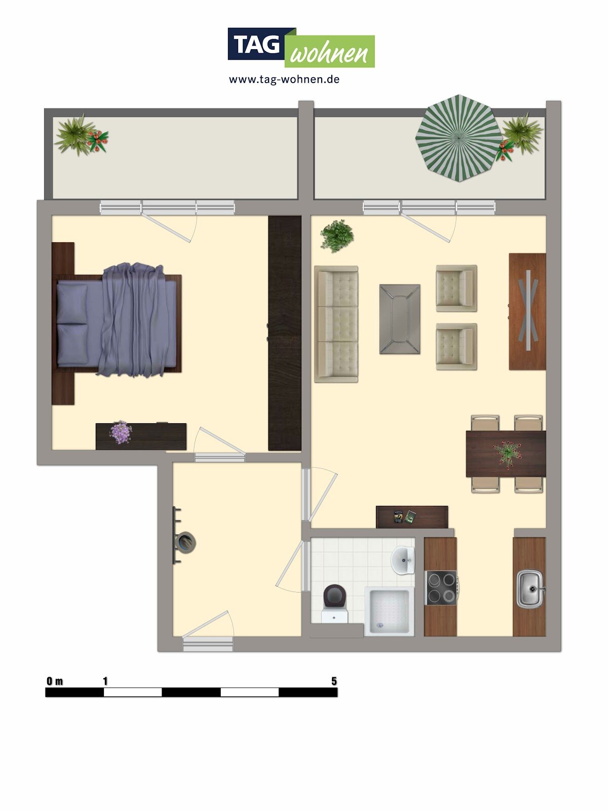 Wohnung zur Miete 393 € 2 Zimmer 49 m²<br/>Wohnfläche 3.<br/>Geschoss König-Heinrich-Str. 12 Merseburg Merseburg 06217