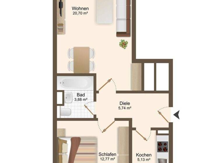 Wohnung zum Kauf 314.900 € 2 Zimmer 59 m² Dachau 85221