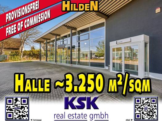 Werkstatt zur Miete provisionsfrei 3.250 m² Lagerfläche Hilden 40721