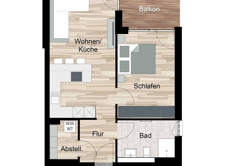 Wohnung zum Kauf - Erstbezug provisionsfrei 217.000 € 2 Zimmer 55,6 m² 2. Geschoss frei ab sofort Am Schüßler Ronshausen 36217