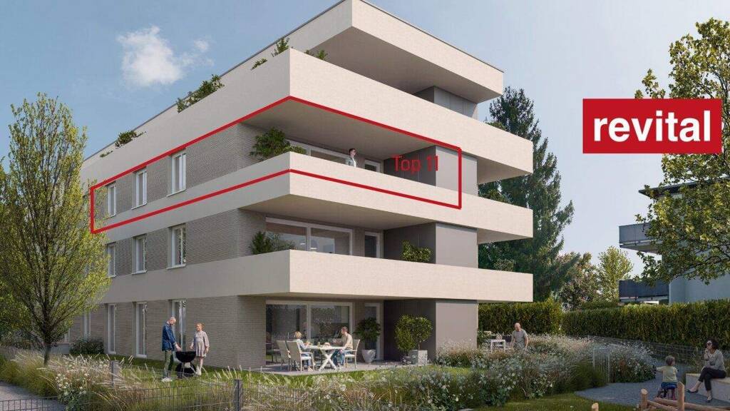 Terrassenwohnung zum Kauf - Erstbezug 600.000 € 3 Zimmer 74 m² 2. Geschoss Widum 32 Lustenau 6890