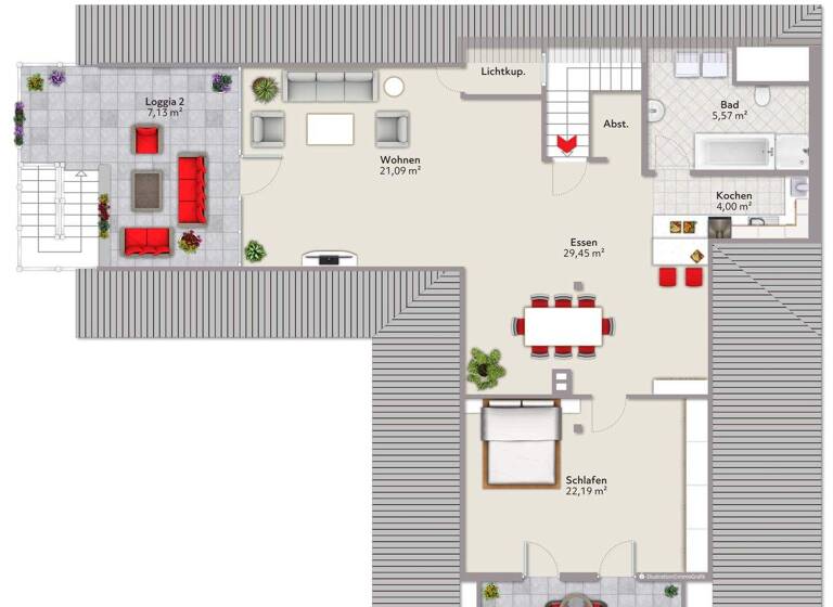 Wohnung zum Kauf 240.000 € 2 Zimmer 80 m² frei ab sofort Waldkraiburg 84478