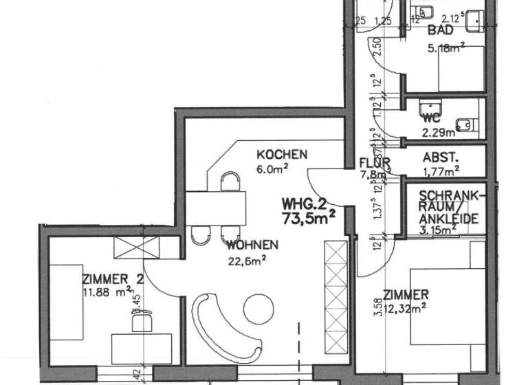 Wohnung zum Kauf provisionsfrei 358.500 € 3,5 Zimmer 73,9 m² EG frei ab 01.10.2027 Herbolzheim 79336