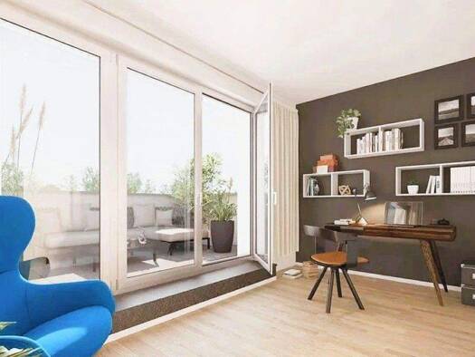 Terrassenwohnung zum Kauf - Erstbezug provisionsfrei 398.640 € 1,5 Zimmer 36 m² 2. Geschoss Dreikönigstraße 1,3 Innenstadt Erlangen 91054