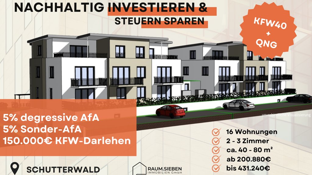Wohnung zum Kauf - Erstbezug provisionsfrei 316.944 € 3 Zimmer 68,2 m² 1. Geschoss Langhurst Schutterwald 77746