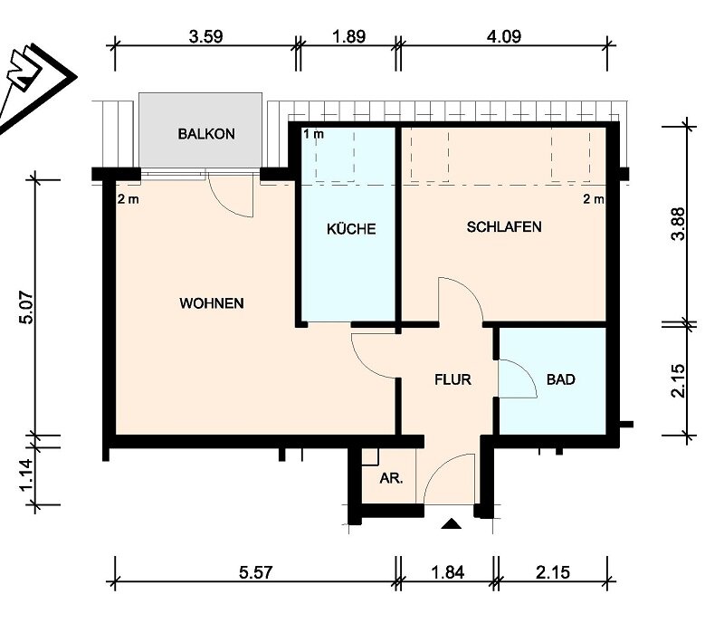 Wohnung zur Miete nur mit Wohnberechtigungsschein 305 € 2 Zimmer 52,9 m²<br/>Wohnfläche 2.<br/>Geschoss 01.02.2025<br/>Verfügbarkeit Mühlenweg 50 Barmstedt 25355