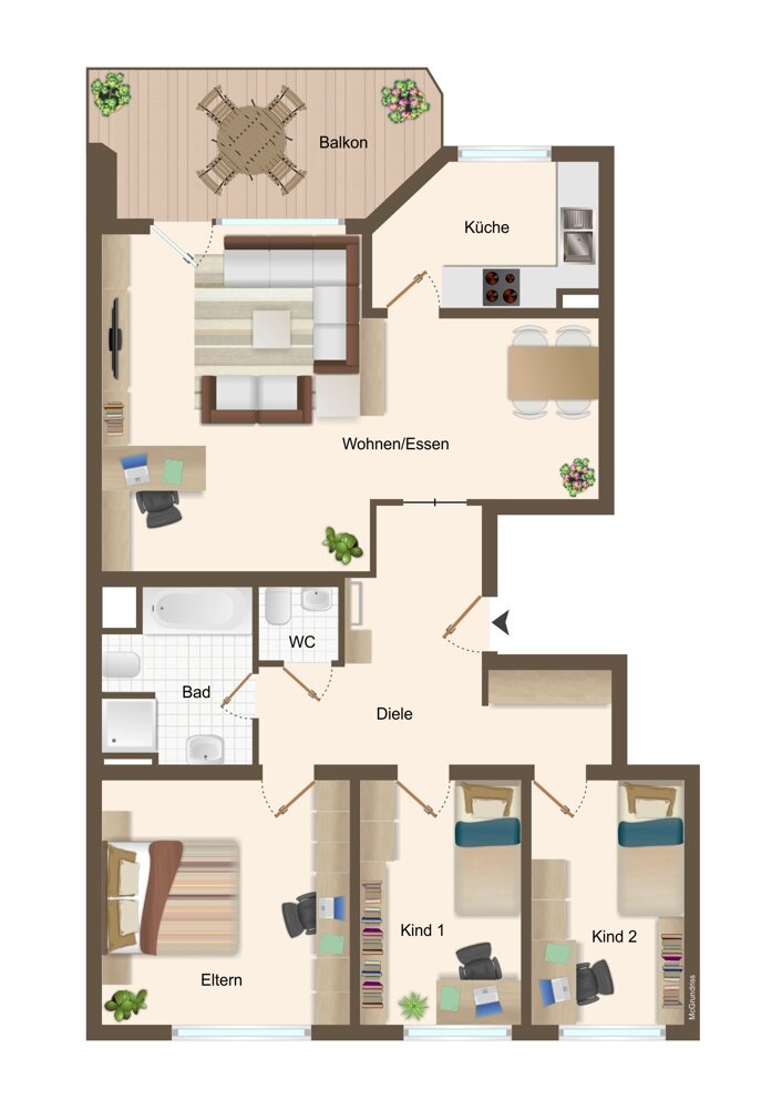 Wohnung zum Kauf 248.000 € 4 Zimmer 93,9 m²<br/>Wohnfläche Grenzlandstadion Mönchengladbach / Grenzland-Stadion 41236