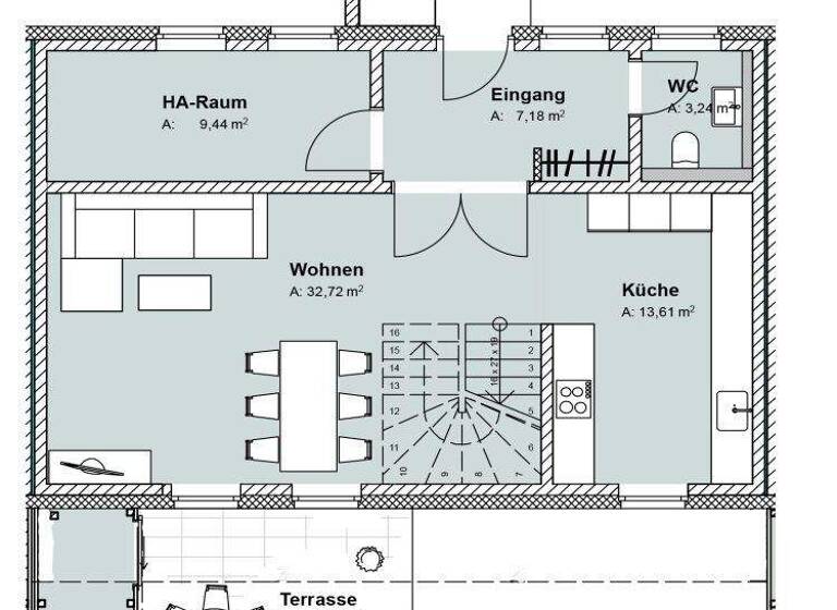 Reihenmittelhaus zum Kauf provisionsfrei 525.363 € 4 Zimmer 137,8 m² Industriegebiet Greifswald 17489
