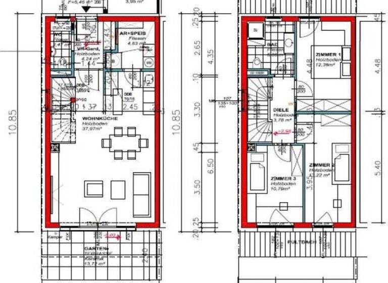 Reihenmittelhaus zum Kauf - Erstbezug 453.000 € 103 m² Lind Villach 9500