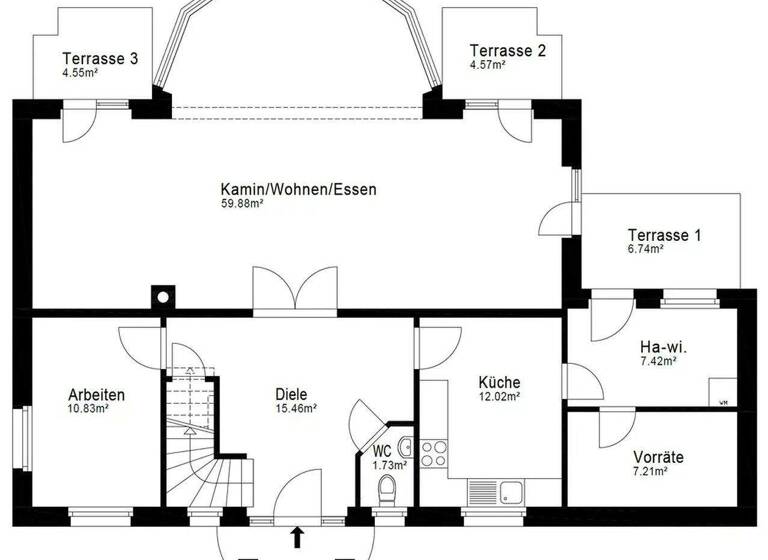 Villa zur Miete 3.450 € 5 Zimmer 198 m² 1.068 m² Grundstück frei ab sofort Wohldorf-Ohlstedt Hamburg 22397