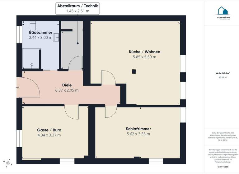 Wohnung zum Kauf - Erstbezug 223.000 € 3 Zimmer 85 m² frei ab 01.05.2026 Irmtraut 56479