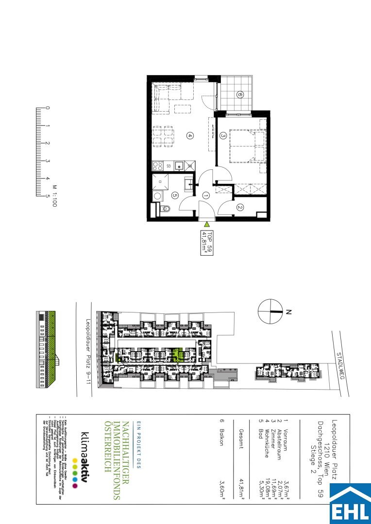 Wohnung zur Miete 629 € 2 Zimmer 41,8 m²<br/>Wohnfläche Leopoldauer Platz 9-11 Wien 1210