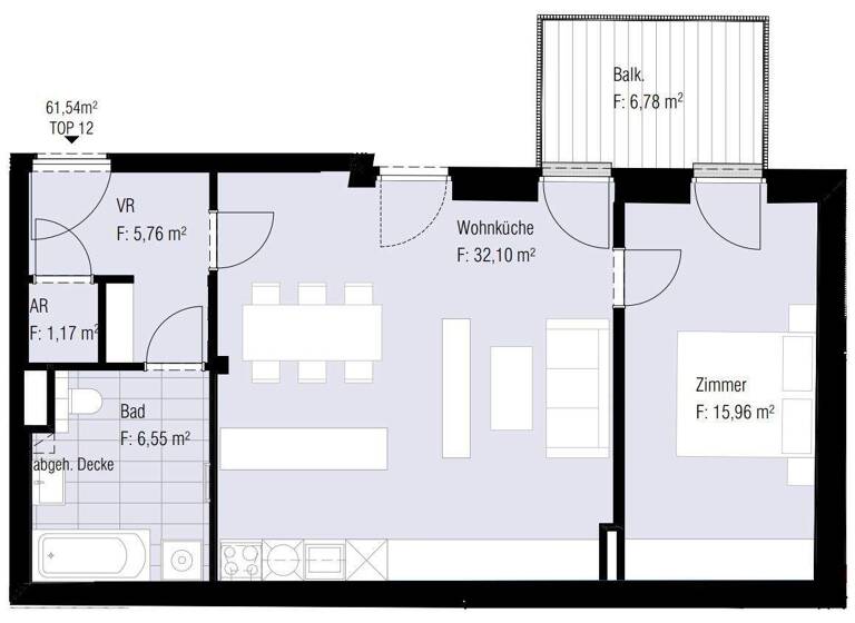 Wohnung zum Kauf - Erstbezug 649.300 € 2 Zimmer 61,5 m² 3. Geschoss Wien 1060