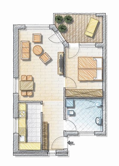 Wohnung zum Kauf provisionsfrei 237.500 € 2 Zimmer 61,2 m² Wendlingen Wendlingen 73240