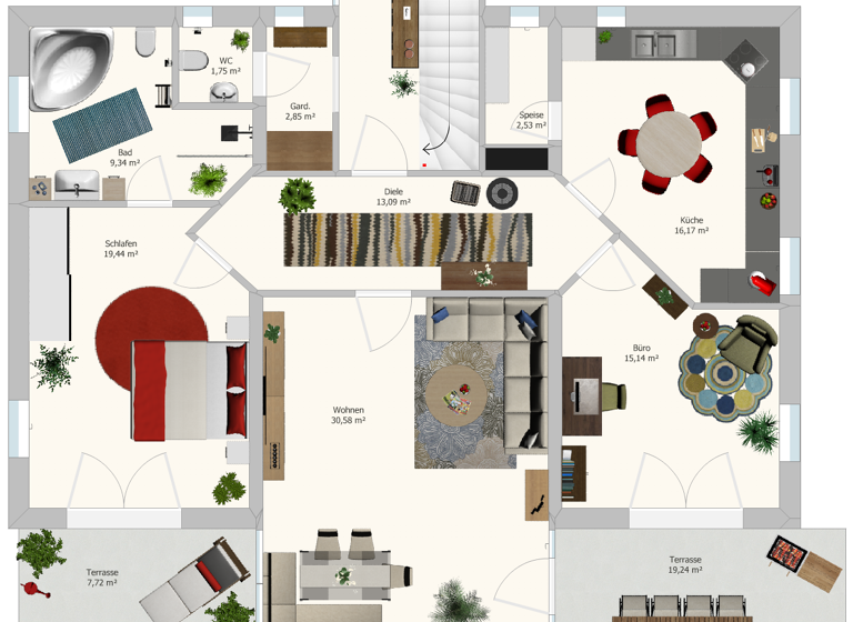 Einfamilienhaus zum Kauf provisionsfrei 985.000 € 6 Zimmer 233 m² 2.460 m² Grundstück Walchsing Aldersbach 94501