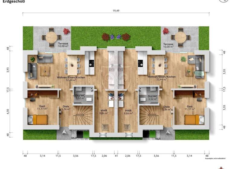 Doppelhaushälfte zum Kauf 499.900 € 5 Zimmer 108 m²<br/>Wohnfläche 594 m²<br/>Grundstück Hardebek 24616
