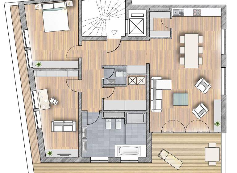 Penthouse zum Kauf provisionsfrei 359.500 € 3 Zimmer 125 m² 5 Geschosse frei ab sofort Bahnhofstr. 36 Sterkrade-Mitte Oberhausen 46145