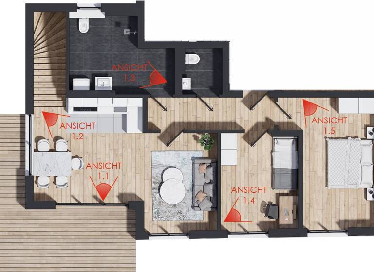 Wohnung zum Kauf provisionsfrei 1.060.000 € 4 Zimmer 78,8 m²<br/>Wohnfläche EG<br/>Geschoss Planeggerstr. 63 Pasing-Obermenzing München 81241