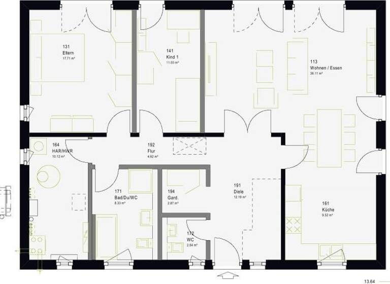 Bungalow zum Kauf - Neubau provisionsfrei 482.298 € 3 Zimmer 115 m²<br/>Wohnfläche 450 m²<br/>Grundstück Schwörstadt Schwörstadt 79739