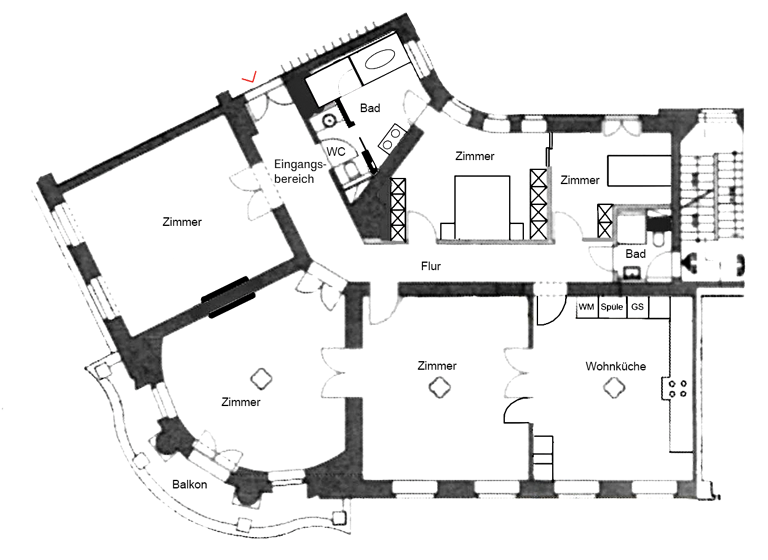 Wohnung zur Miete 3.680 € 5 Zimmer 185 m² 2. Geschoss Chausseestraße 1 Mitte Berlin 10115