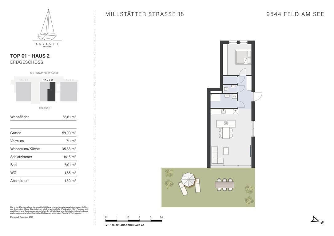 Wohnung zur Versteigerung 590.000 € 2 Zimmer 66,6 m²<br/>Wohnfläche Millstätter Straße 18 Feld am See 9544