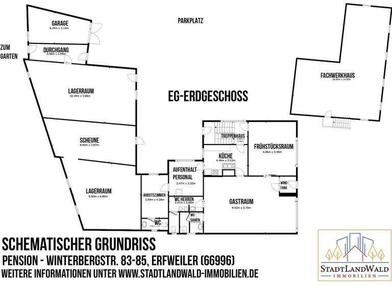 Mehrfamilienhaus zum Kauf 448.800 € 13 Zimmer 276 m² 1.920 m² Grundstück Erfweiler 66996