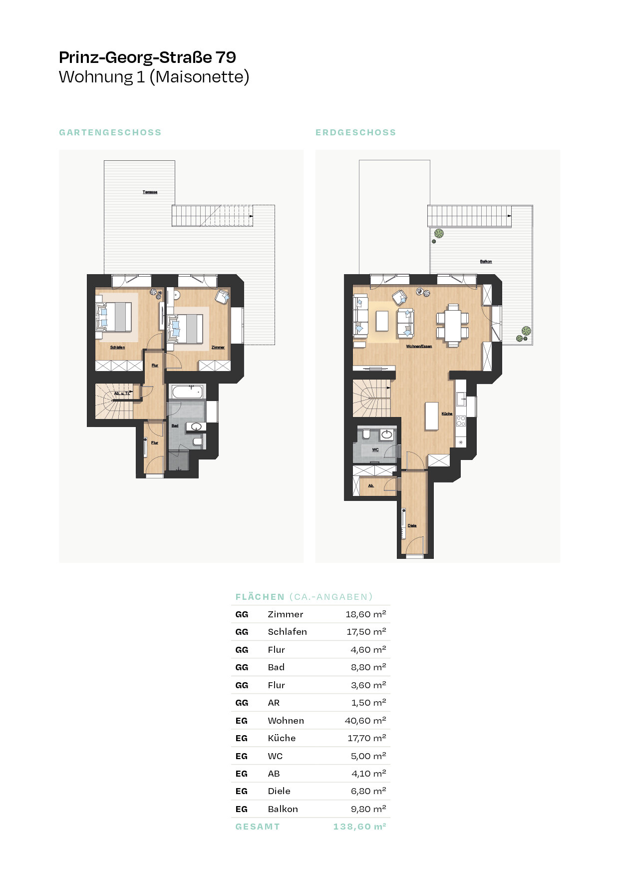 Wohnung zum Kauf 920.000 € 3 Zimmer 138,6 m²<br/>Wohnfläche EG<br/>Geschoss Pempelfort Düsseldorf /Pempelfort 40479