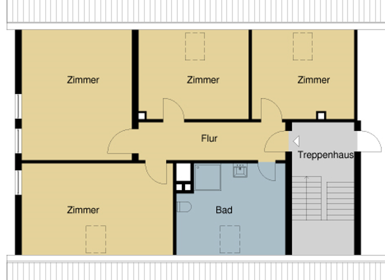 Wohnung zur Miete 345 € 3 Zimmer 63,8 m² 2. Geschoss frei ab sofort Stettiner Str. 12 Clausthal-Zellerfeld 38678