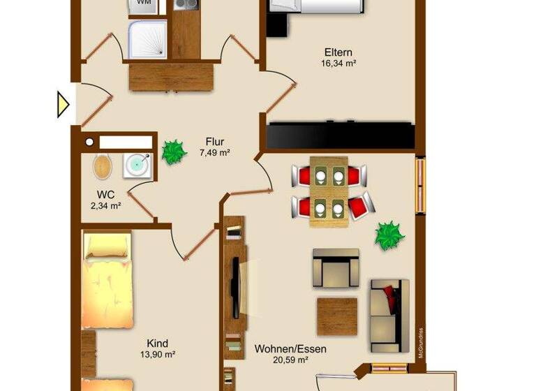 Wohnung zum Kauf 353.500 € 3 Zimmer 77 m² 1. Geschoss Königsbrunn 86343