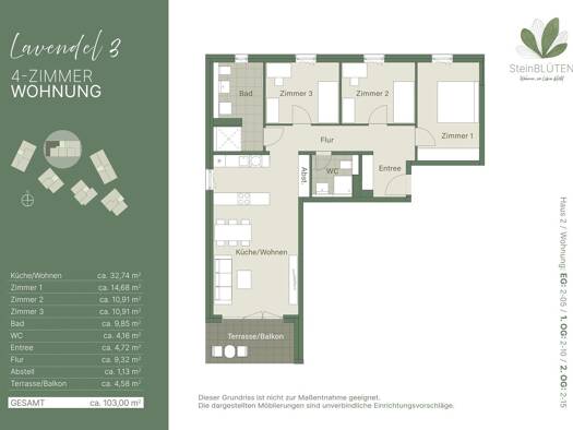 Wohnung zum Kauf provisionsfrei 588.900 € 4 Zimmer 103,2 m² frei ab 01.09.2027 Deutenbacher Straße 3 Stein Stein 90547