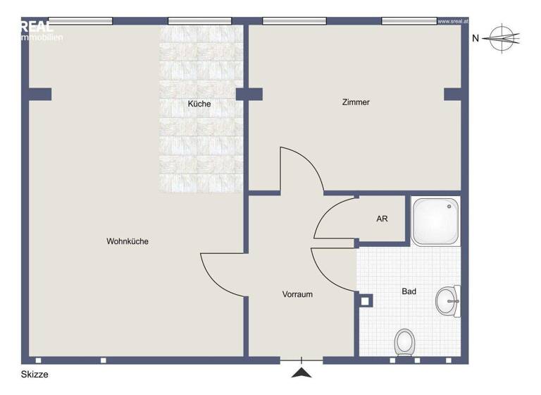 Wohnung zur Miete 773 € 2 Zimmer 52 m² 1. Geschoss Wien 1030