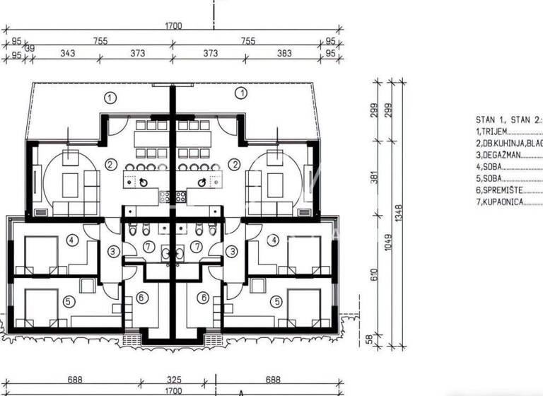 Wohnung zum Kauf 475.750 € 3 Zimmer 86 m² Omisalj Center