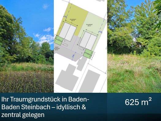 Grundstück zum Kauf provisionsfrei 300.354 € 626 m² Grundstück Steinbach Baden-Baden 76534