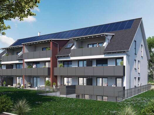 Terrassenwohnung zum Kauf - Erstbezug provisionsfrei 391.450 € 2 Zimmer 60,7 m² frei ab sofort Amselweg 1 a Obermeitingen 86836