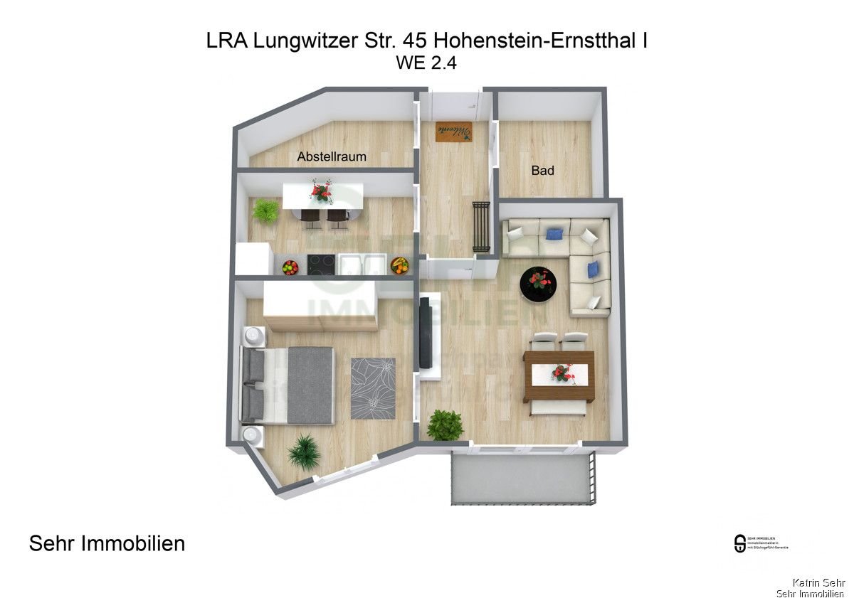 Wohnung zur Miete 361,52 € 2 Zimmer 45,2 m²<br/>Wohnfläche 2.<br/>Geschoss 01.04.2025<br/>Verfügbarkeit Lungwitzer Str. 45 Hohenstein-Ernstthal Hohenstein-Ernstthal 09337