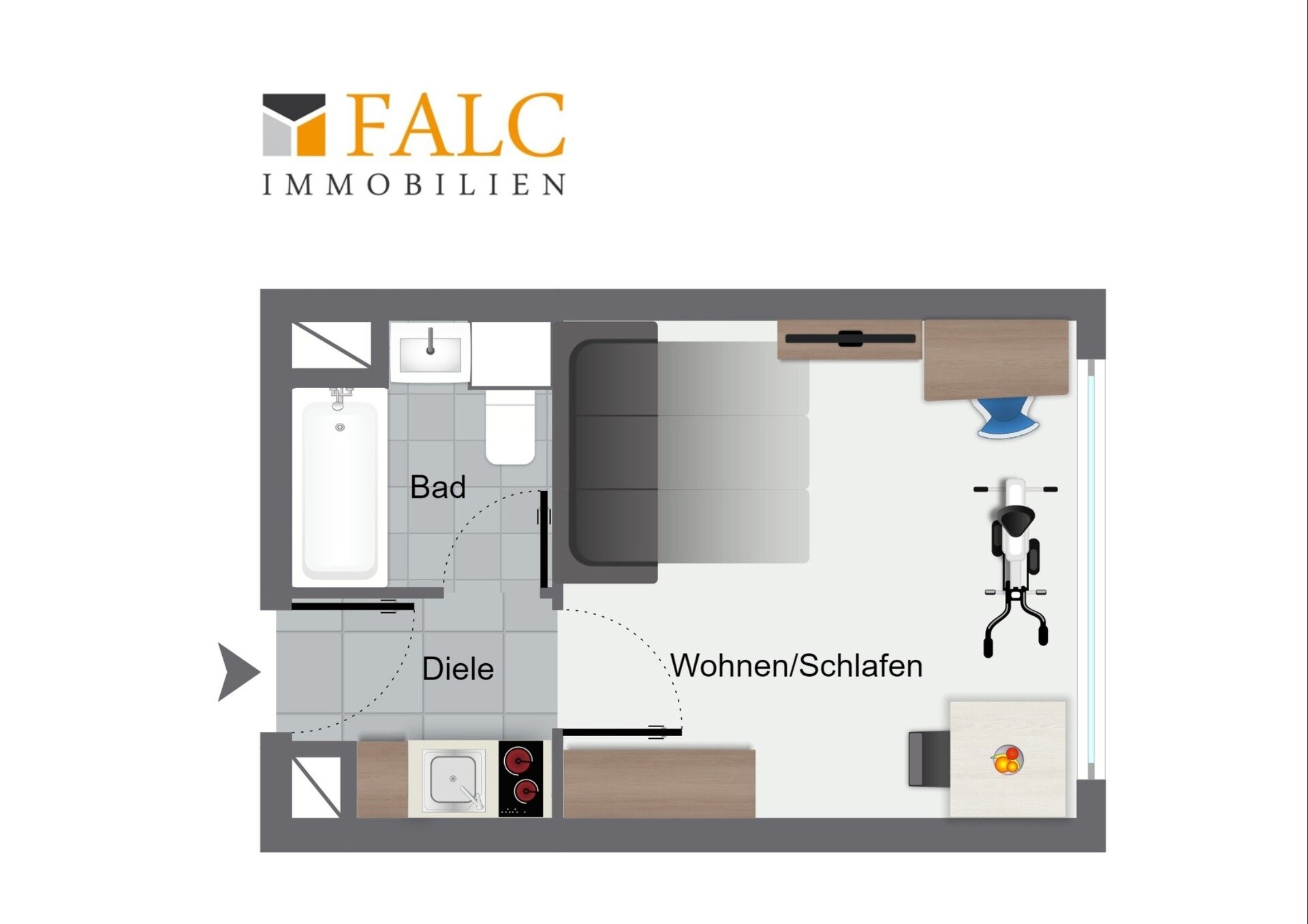 Wohnung zum Kauf provisionsfrei 87.000 € 1 Zimmer 22 m²<br/>Wohnfläche 18.<br/>Geschoss Neuehrenfeld Köln 50823